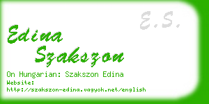 edina szakszon business card